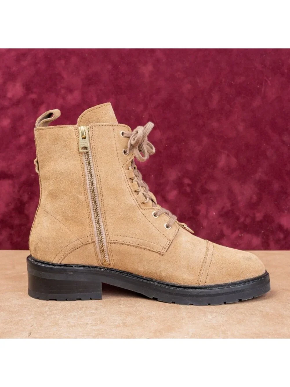 AllSaints Women Desert Suede Festival Party Ankle Combat Boots size 10US EUR40